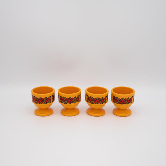 Set von 4 Vintage Eierbecher von Emsa, Space Age