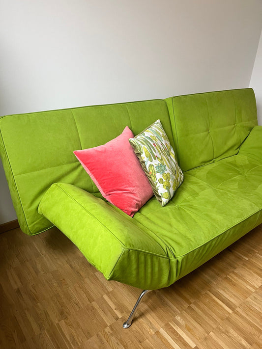 Vintage Schlafsofa Smala von Pascal Mourgue für Ligne Roset Lime Grün Alcantara