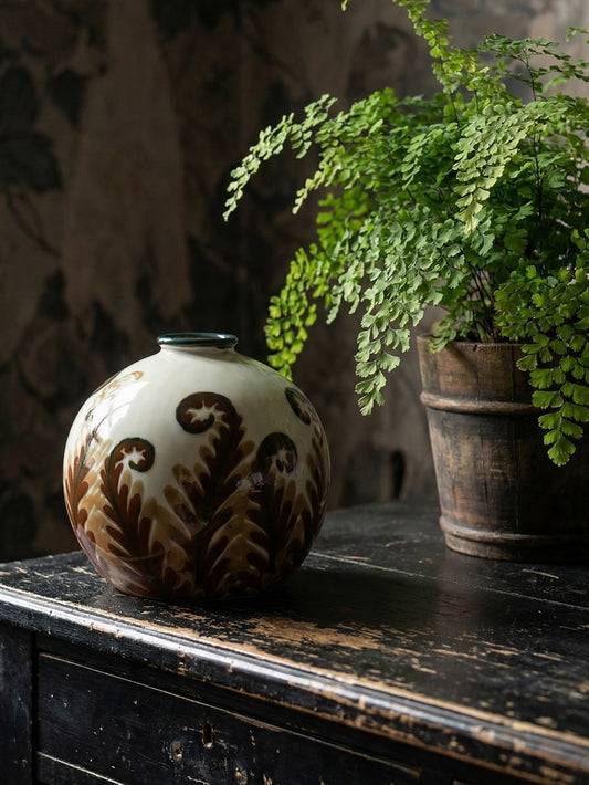 Vintage Vase Tharaud von Camille Tharaud für Limoges BraunDekoration