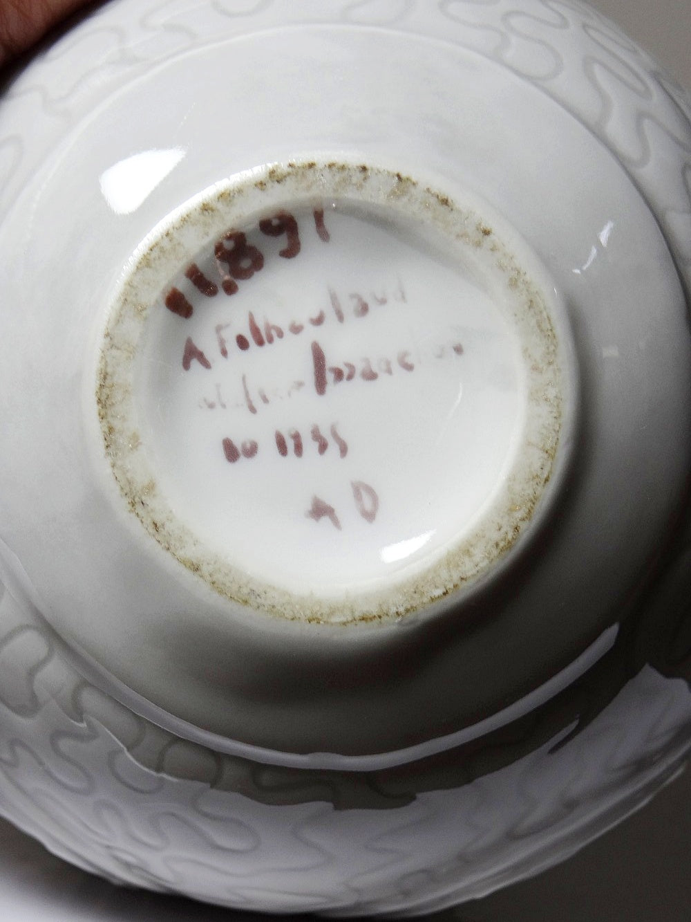 Vintage Vase Art Déco Porzellankugel 1935 Weiß Dekoration