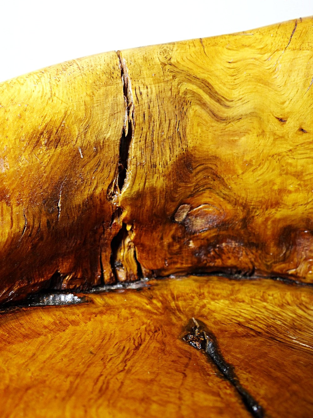 Vintage Schale von Braun für Vintage Olivenholz glänzend