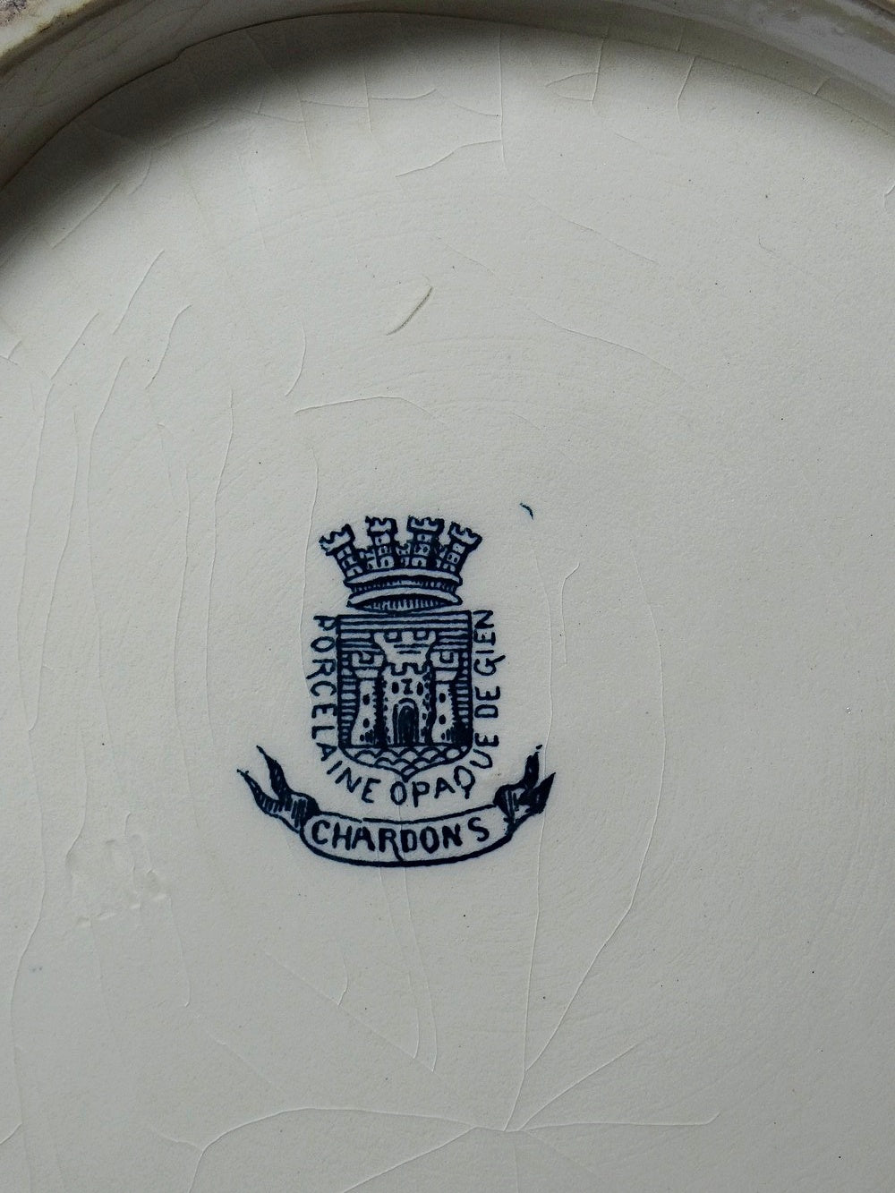 Vintage Suppenterrine Chardons von Gien für Porcelaine Opaque de Gien blau dunkelblau