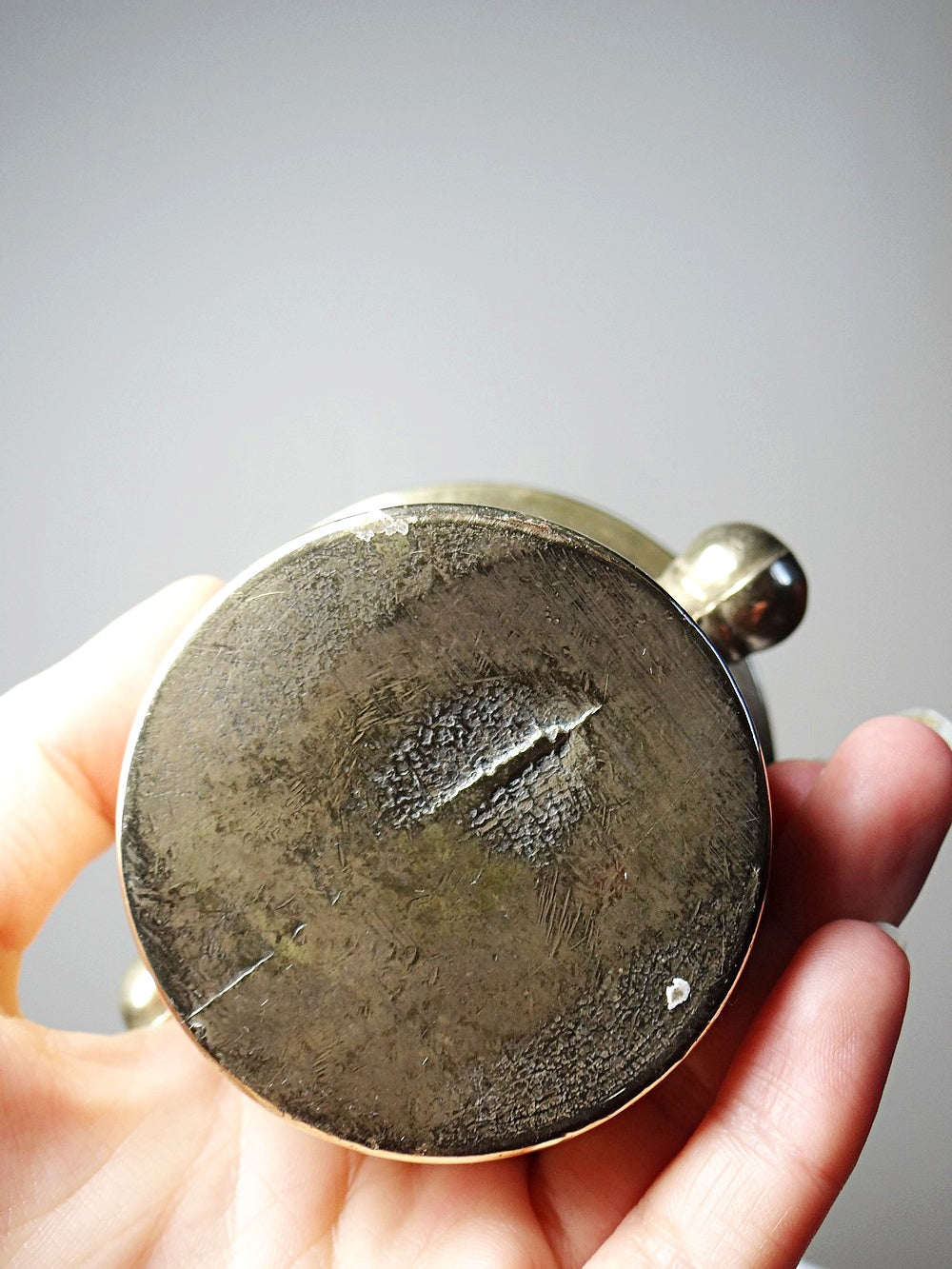 Vintage Apotheker Mörser mit Stößel vergoldete Bronze heraldischer Löwe