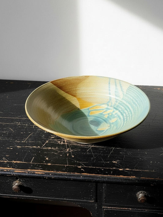 Vintage Obstschale von Egbert Boonstra für Kunsthandwerk Niederlande multicolor