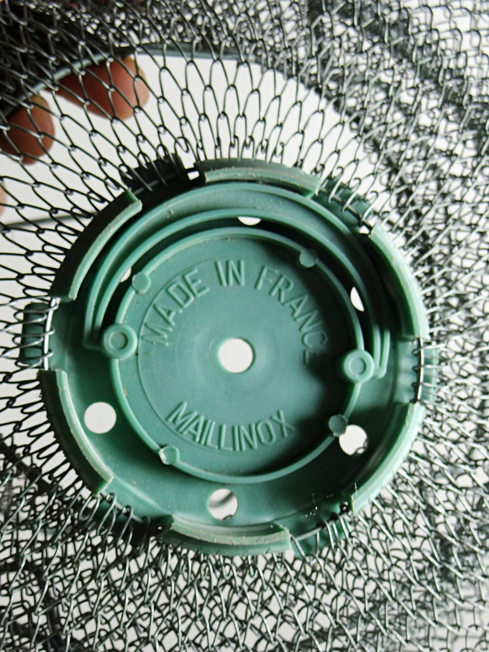 Vintage Fischreuse XL von Maillinox grün grau-blau