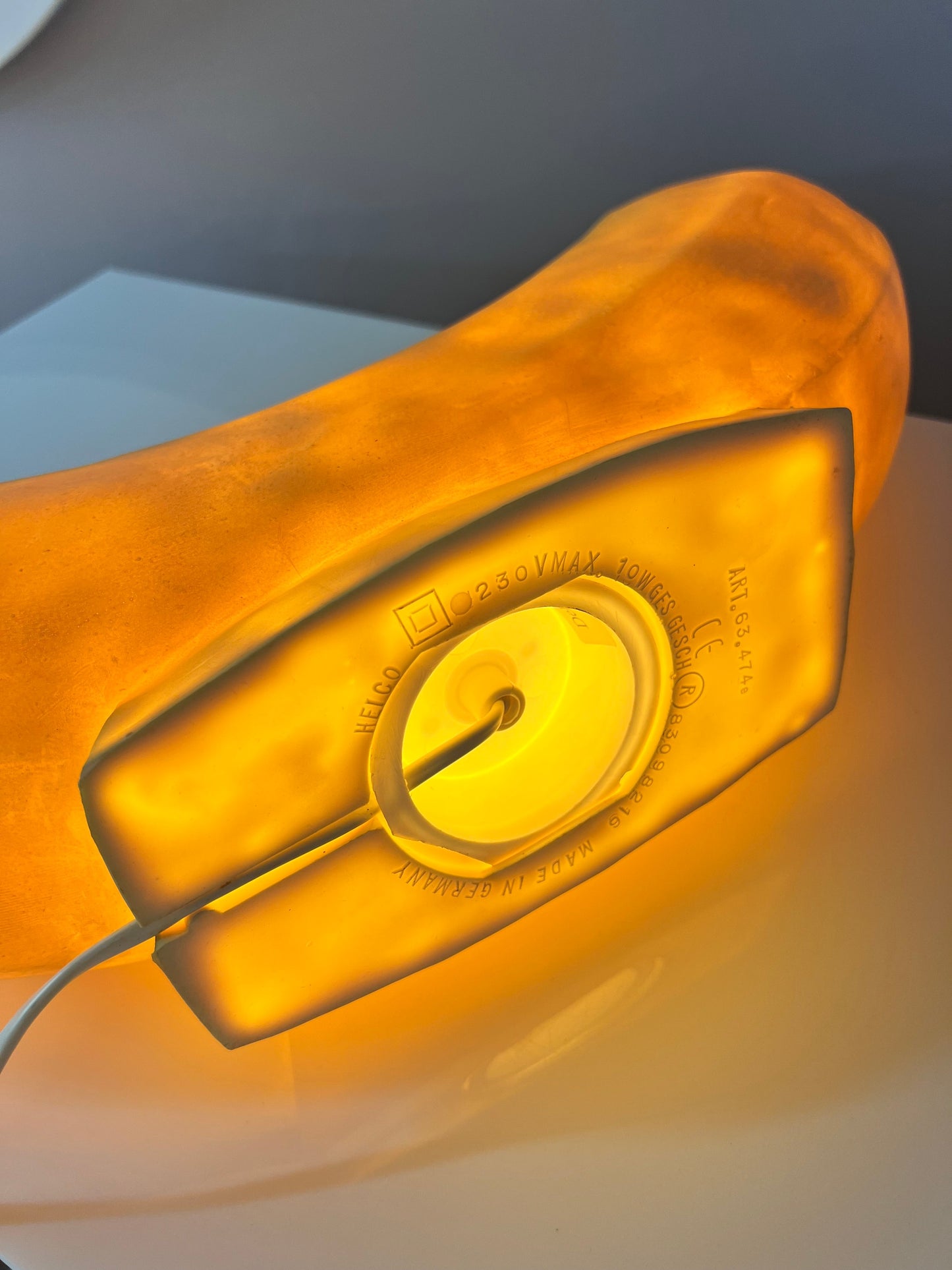 Vintage Tischlampe Banane von Heico 70er West Germany