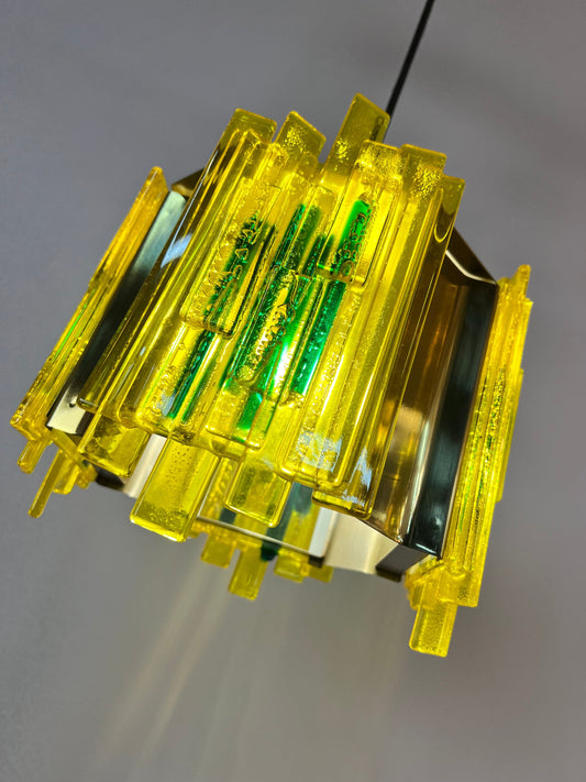 Vintage Hängelampe von Claus Bolby