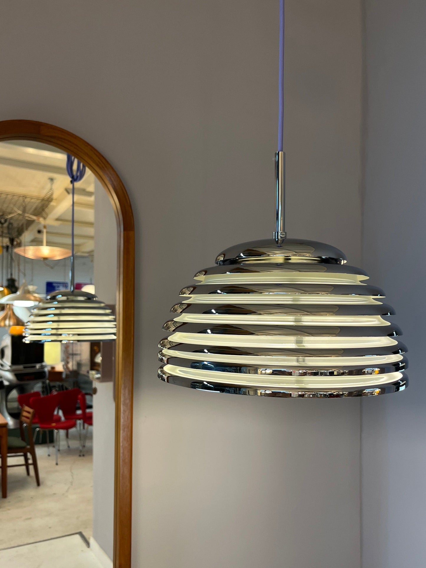 Vintage Hängelampe Saturno 30 cm von Kazuo Motozawa für STAFF