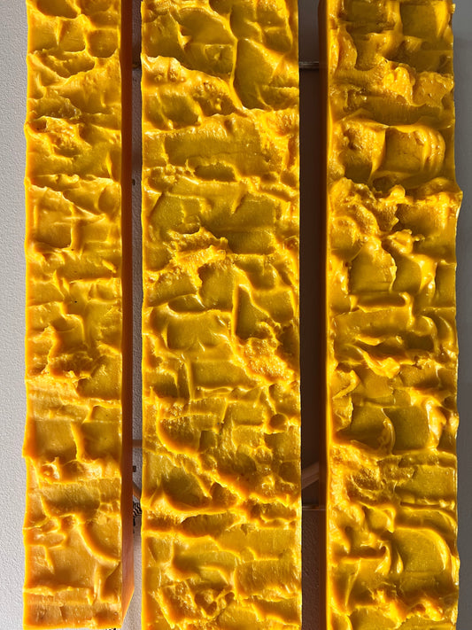 Vintage Wandleuchte gelb von Uwe Mersch