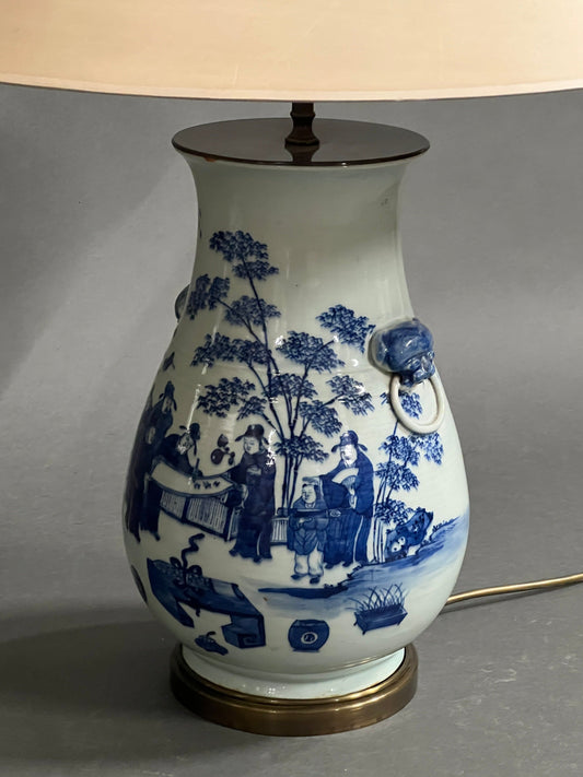 Vintage Chinesische Porzellanlampe Set von 2