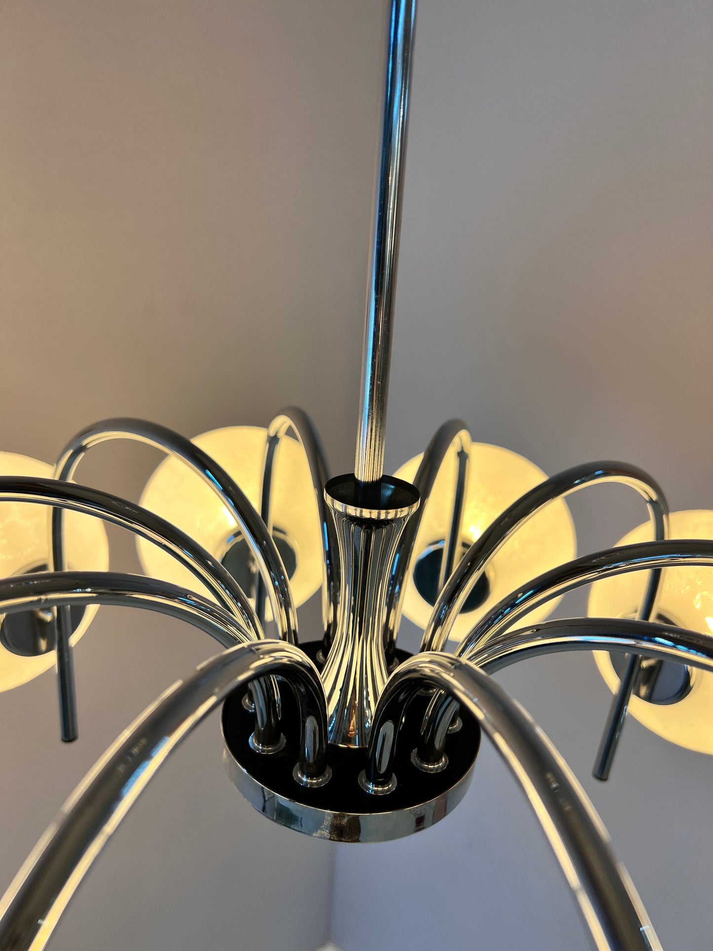 Vintage Kronleuchter mit 10 Kugeln von Richard Essig für Hustadt