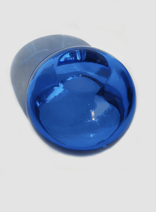 Vintage Ashtray Murano Glass Blue Transparent