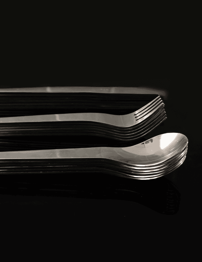 Vintage Cutlery Space Age Silver Set of 18