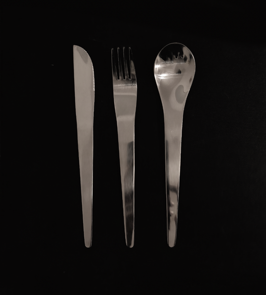 Vintage Cutlery Space Age Silver Set of 18