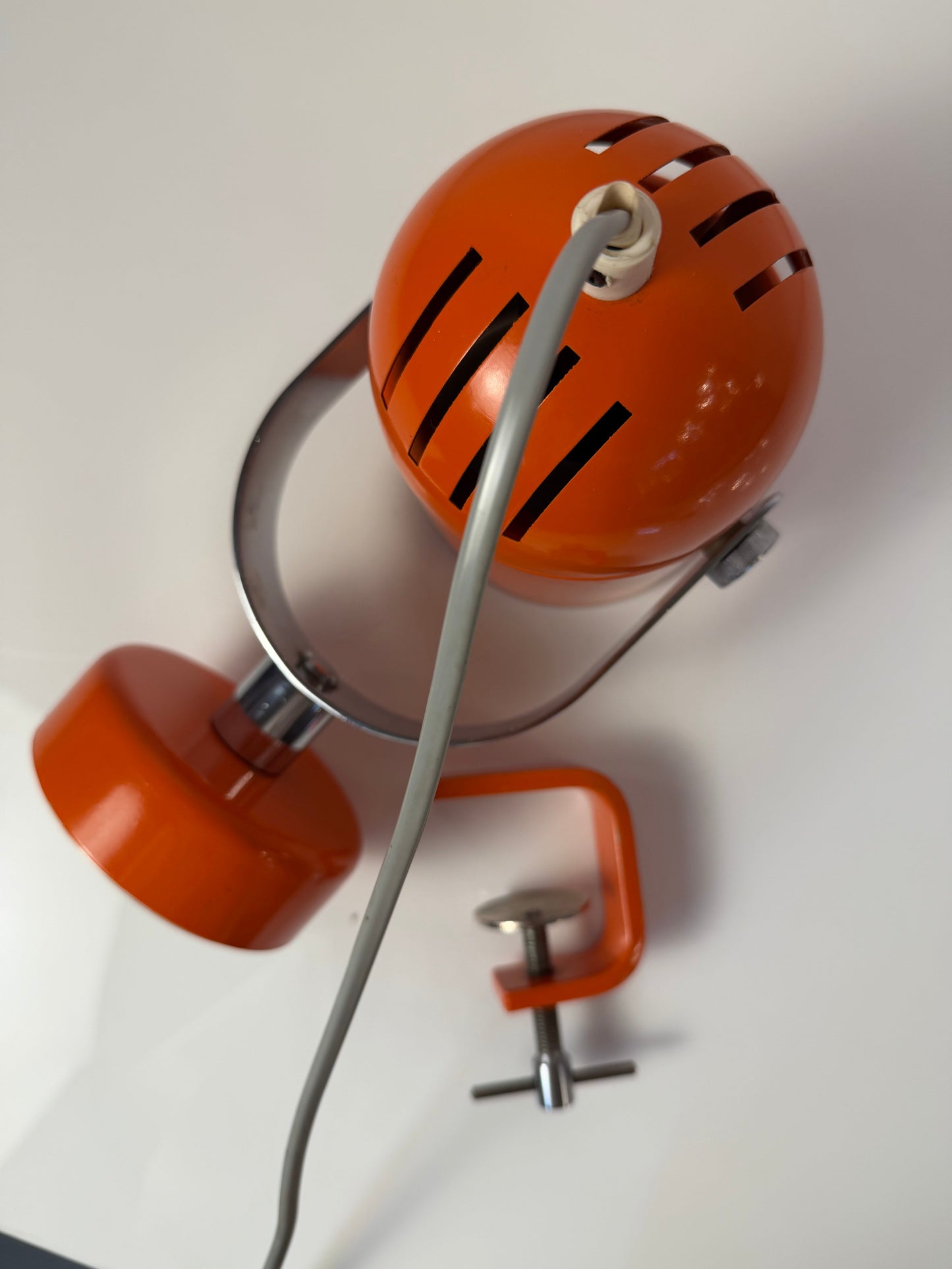 Vintage Wandlampe "Combi Lux" orange Chrom von Stanislav Indra für Lidokov Boskovice