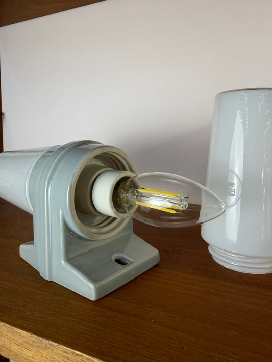 Vintage Wandlampe Modell 6060 grau von Sigvard Bernadotte für Ifö