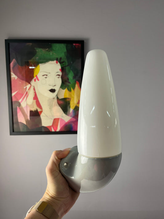 Vintage Wandlampe Modell 6035 von Sigvard Bernadotte für Ifö hellgrau
