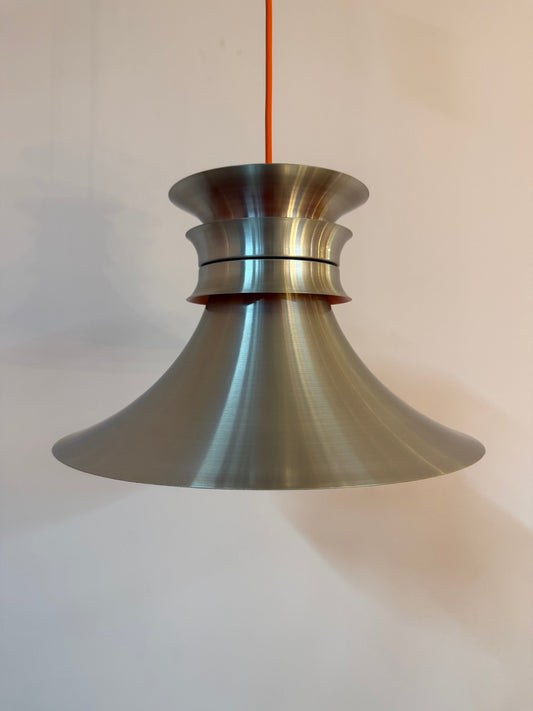 Vintage Hängelampe aus Aluminium, Dänemark 70er Jahre