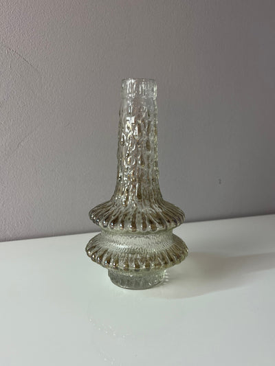 Vase vintage en verre glacé par Timo Sarpaneva pour Iittala