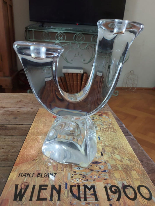 Vintage Kerzenständer Daum Kristall von Daum France kristall Glas