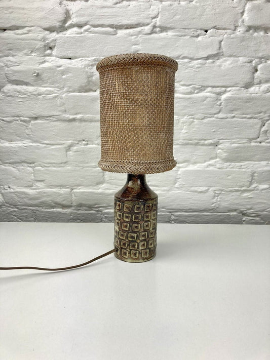 Vintage Tischlampe von Olivier Petit Grün, Beige, Braun, Taupe, Creme