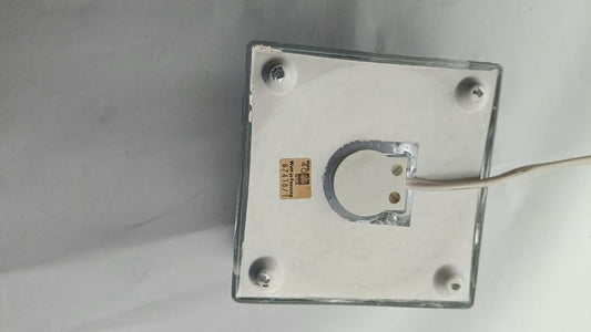 Vintage Lampe ICE CUBE von WILA München transparent Glas