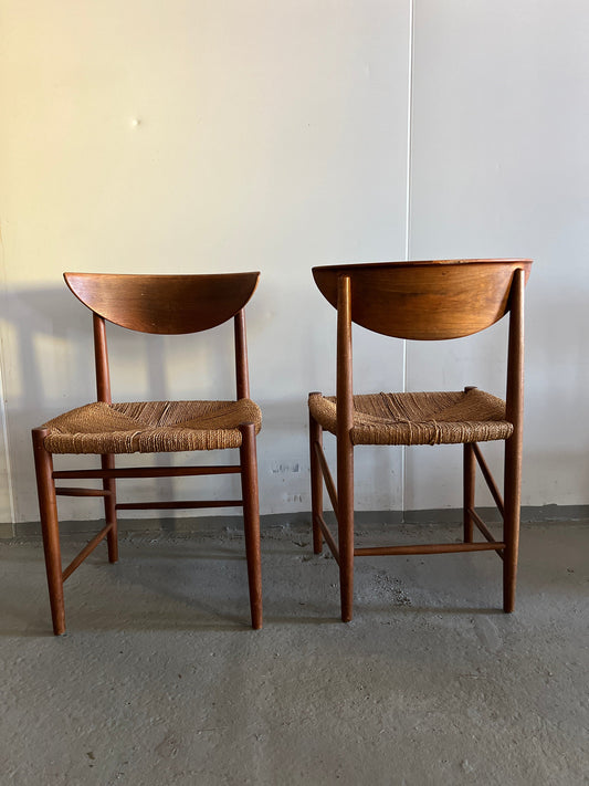 Vintage teak dining chair by Peter Hvidt