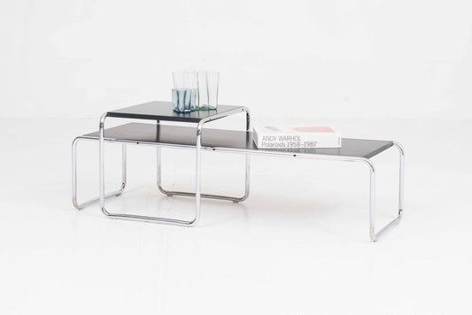 Vintage Couchtisch Laccio von Marcel Breuer für Knoll schwarz