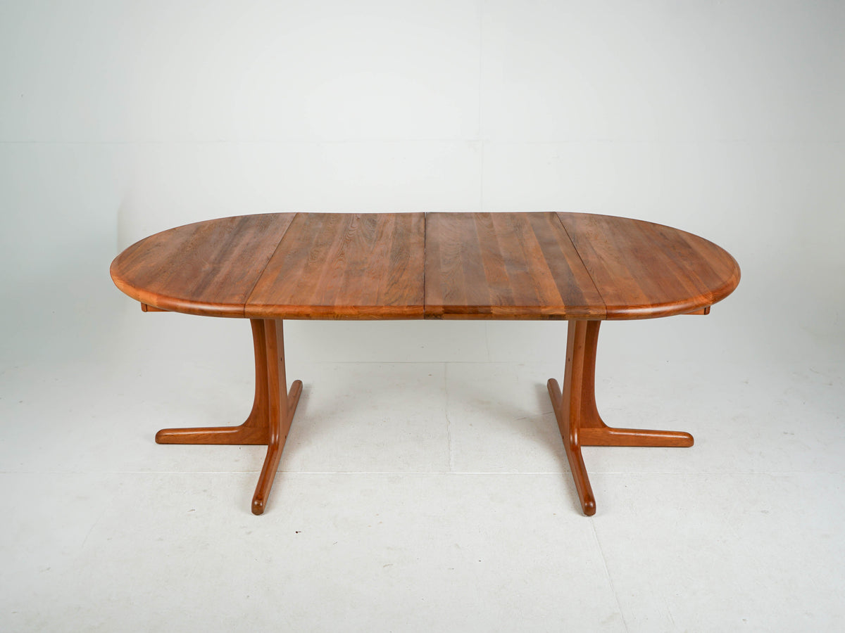 Vintage Esstisch rund ausziehbar Teak Mid-Century
