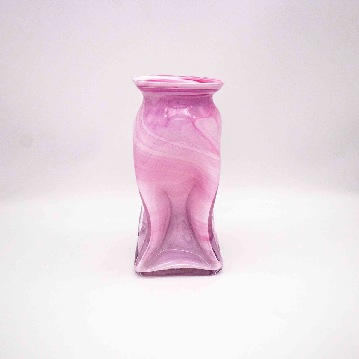 Vintage Rosa Vase Glas 70er Jahre