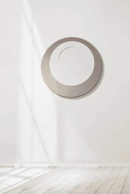 Vintage Wandspiegel braun Glas Italien 1970er