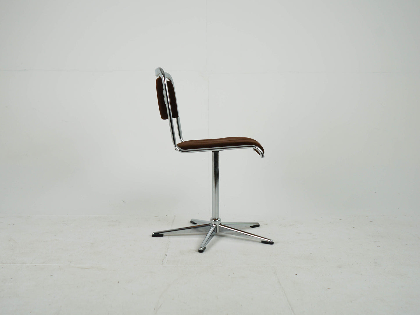 Set von 2 Vintage Stuhl von EKA, Chrom und Stoff, Mid-Century