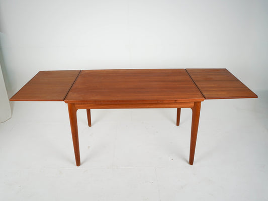 Vintage Esstisch Teak ausziehbar rund