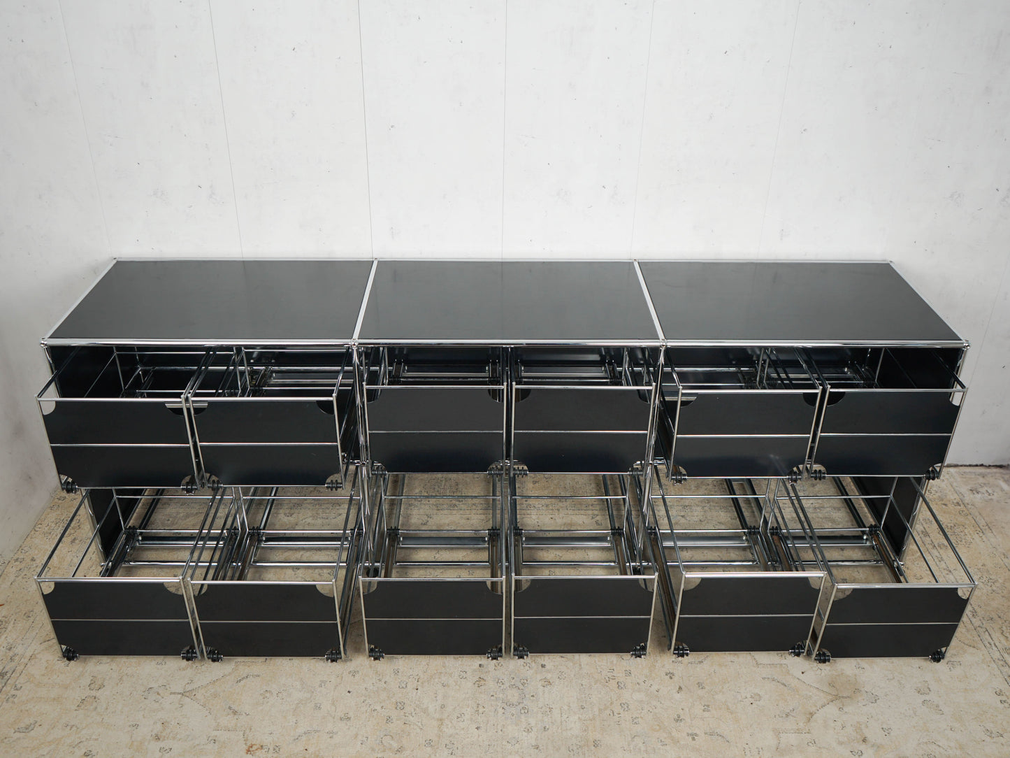 USM Haller Sideboard Graphite Black Hanging Files