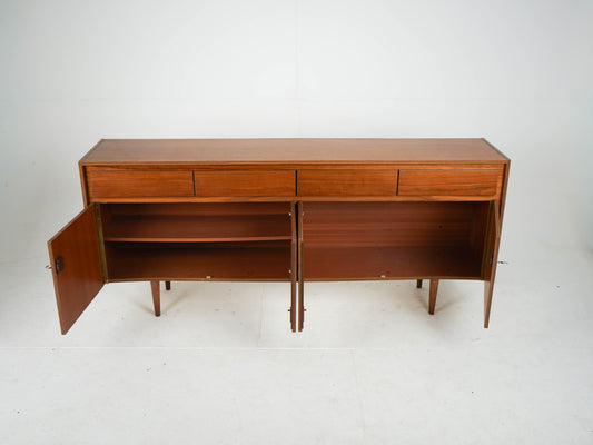 Vintage Teak Sideboard Vinylschrank Natur Vintage Teakholz Holzgestell