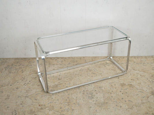 Vintage Chrom Glastisch