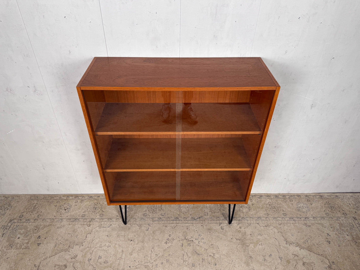 Vintage Teak Display Cabinet 60s Mid Century Retro Danish