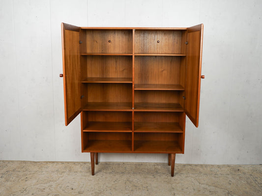 Vintage Teak Shelf Display Cabinet 60s Mid Century Danish