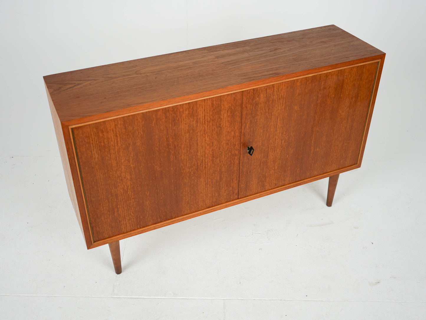 Vintage Sideboard Teak Vinylschrank Braun