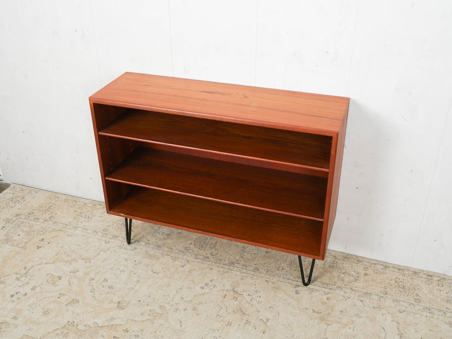 Étagère vintage en teck danois des années 60 rétro marron