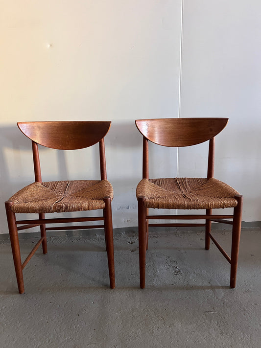 Vintage teak dining chair by Peter Hvidt