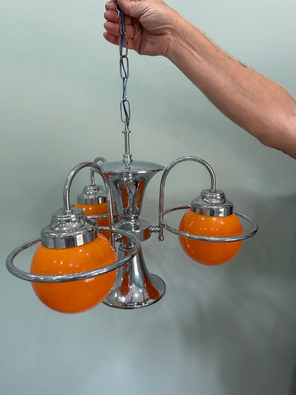 Lampe suspendue vintage Space Age années 1970