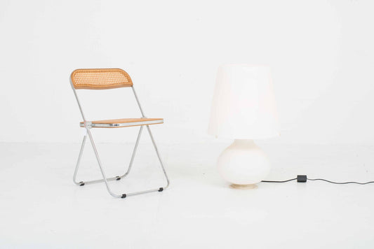 Vintage Hängeleuchte Fontana von Max Ingrand für Fontana Arte weiß glas