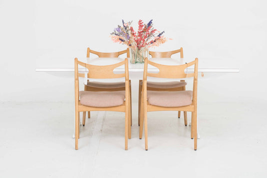 Vintage Esstisch von George Nelson für Herman Miller in Weiß