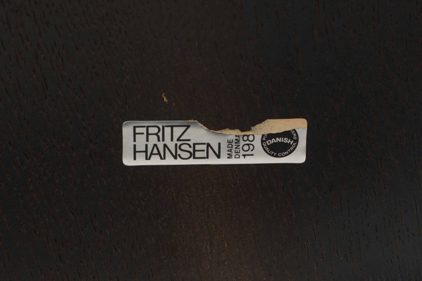 Vintage chair by Arne Jacobsen for Fritz Hansen, black glazed