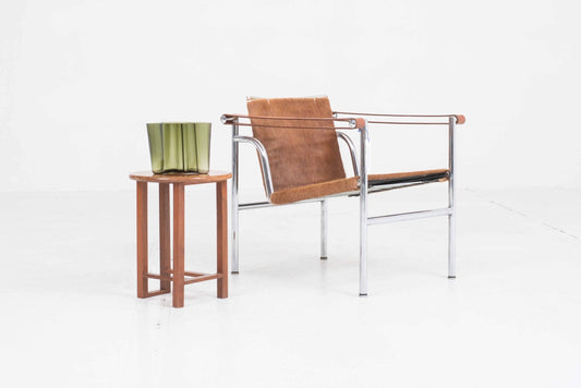 Vintage Hocker von Álvaro Siza braun Mahagoni