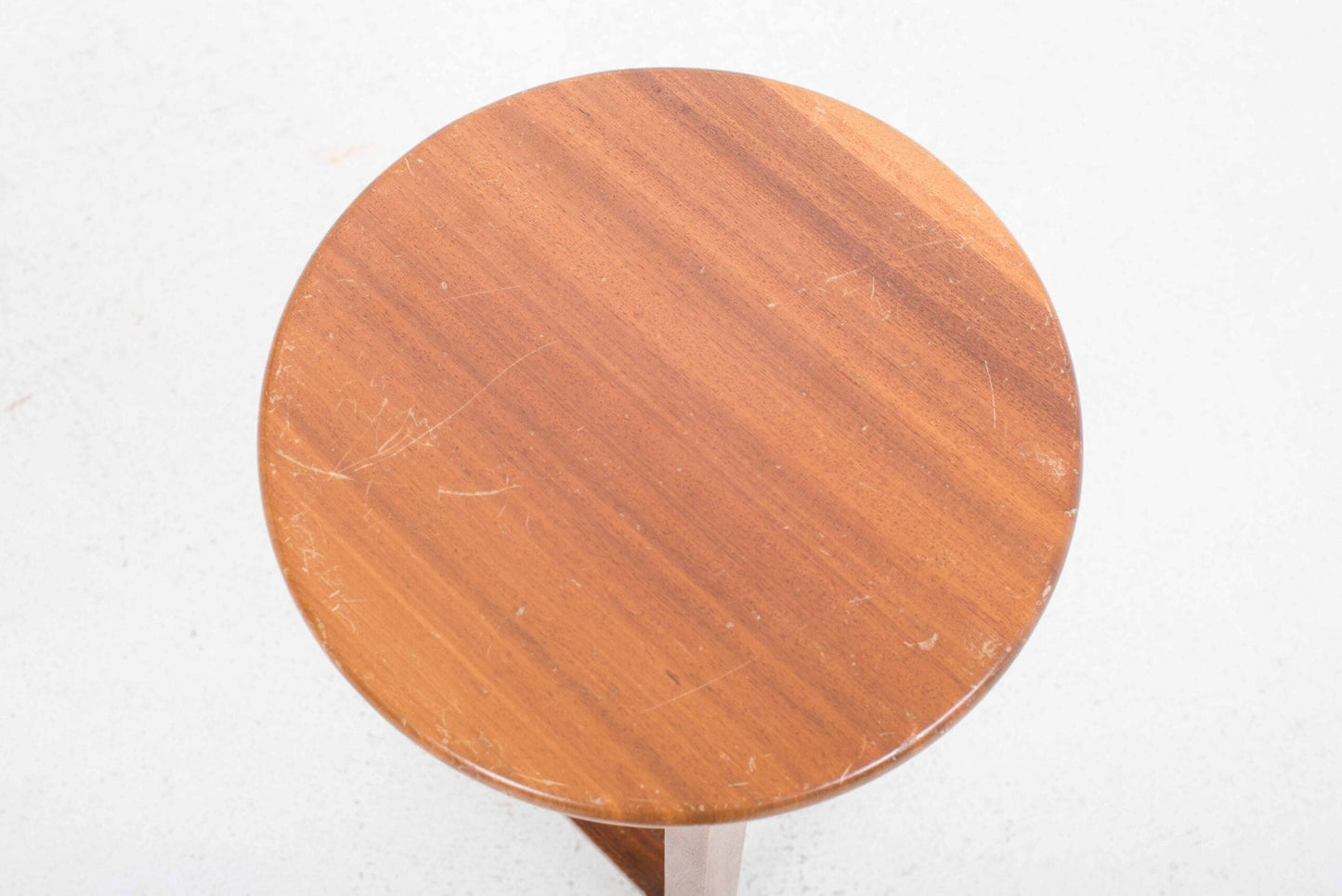 Vintage stool by Álvaro Siza brown mahogany