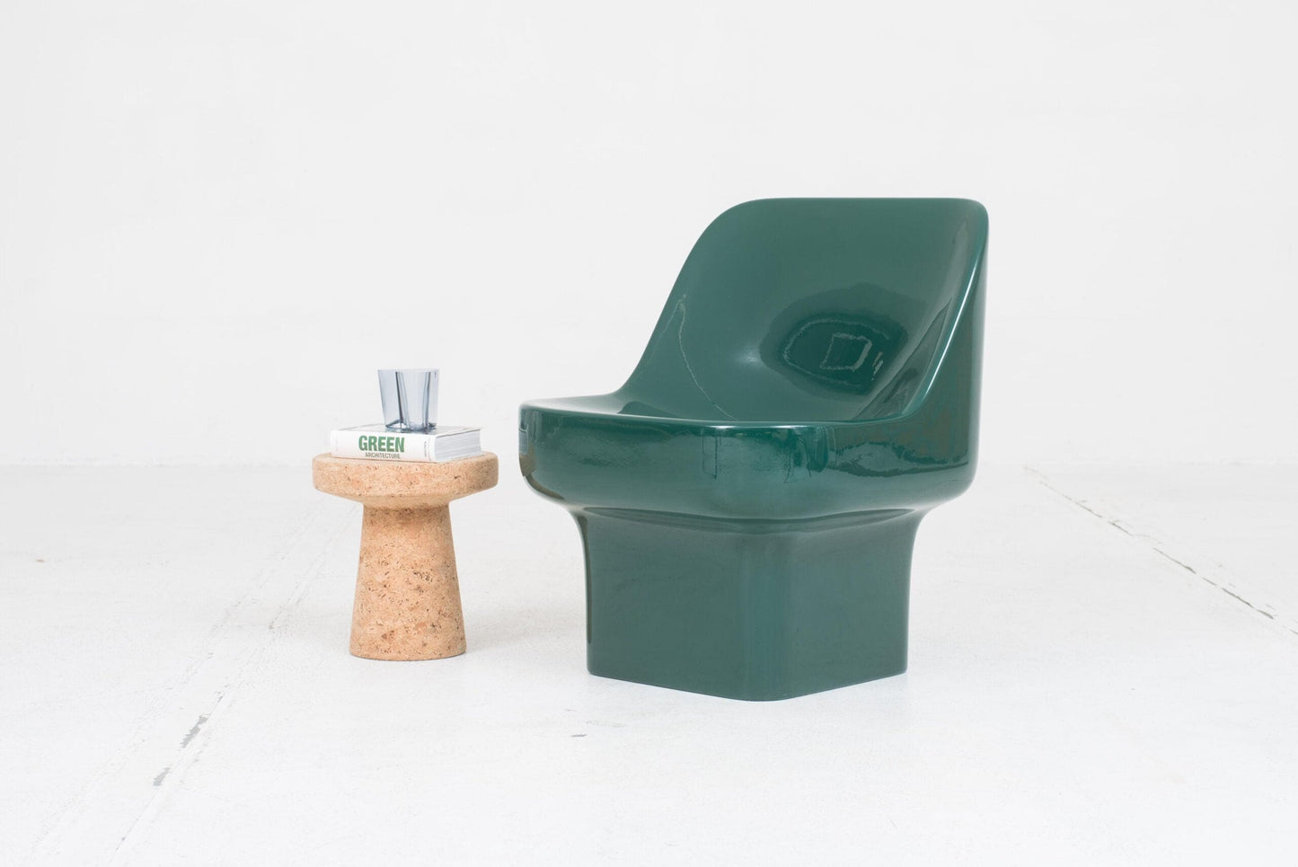 Fauteuil vintage FC 2001 de Douglas Deeds et Barry Rosengrants en vert mousse