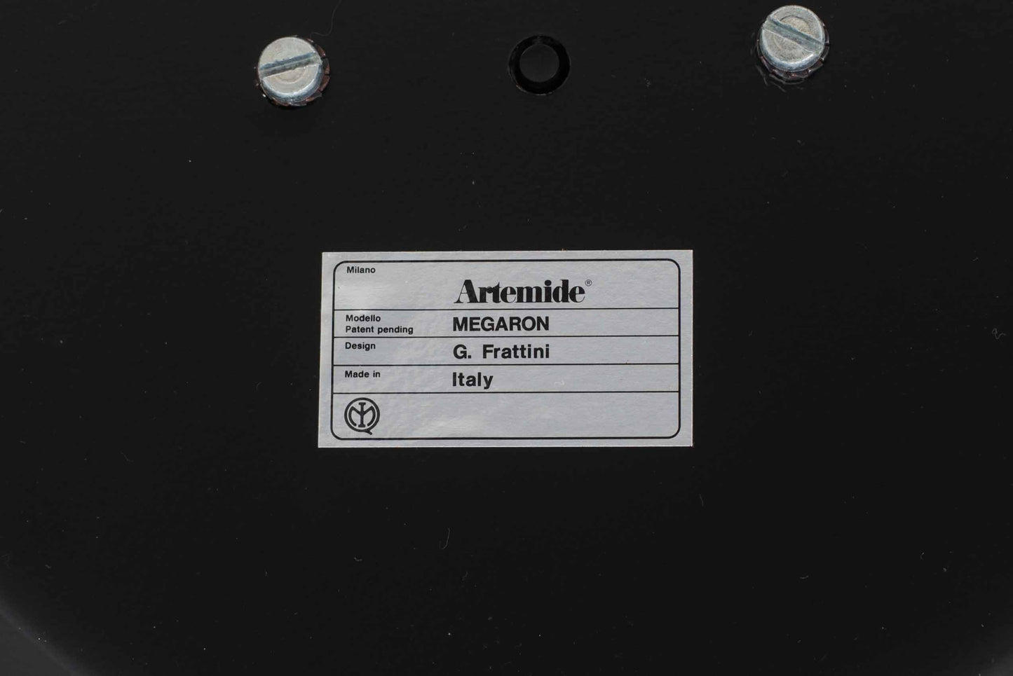 Vintage Megaron floor lamp by Gianfranco Frattini for Artemide black