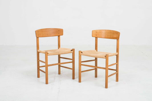 FDB Mobler J39 chairs by Børge Mogensen, set of two